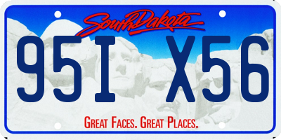 SD license plate 95IX56