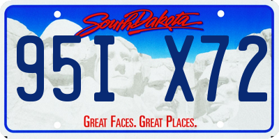 SD license plate 95IX72