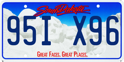 SD license plate 95IX96