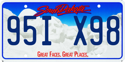 SD license plate 95IX98