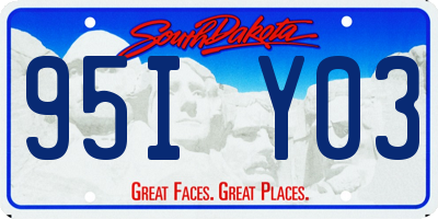 SD license plate 95IY03