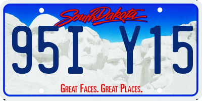 SD license plate 95IY15