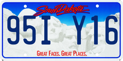 SD license plate 95IY16