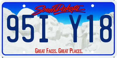 SD license plate 95IY18