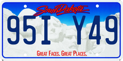SD license plate 95IY49