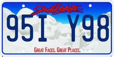 SD license plate 95IY98