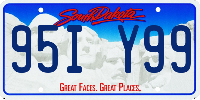 SD license plate 95IY99
