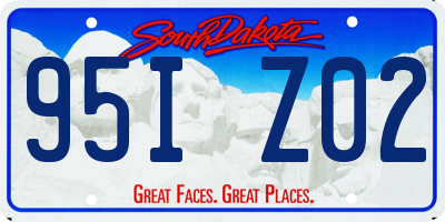 SD license plate 95IZ02