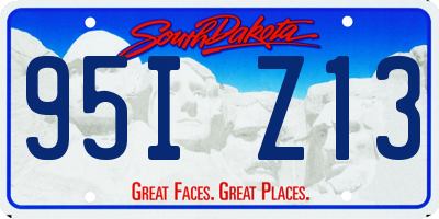 SD license plate 95IZ13