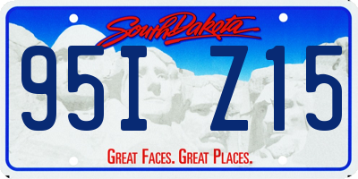 SD license plate 95IZ15