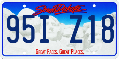 SD license plate 95IZ18