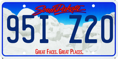 SD license plate 95IZ20