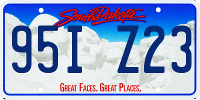 SD license plate 95IZ23