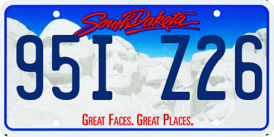 SD license plate 95IZ26