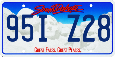 SD license plate 95IZ28