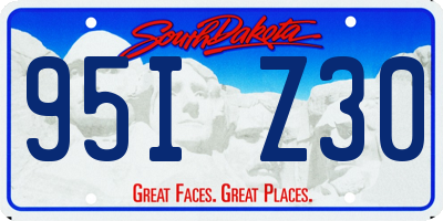SD license plate 95IZ30