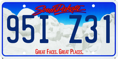 SD license plate 95IZ31