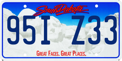 SD license plate 95IZ33