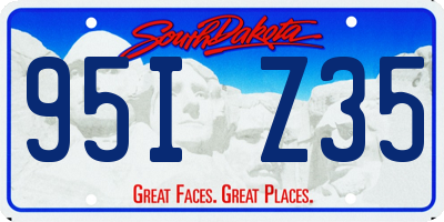SD license plate 95IZ35