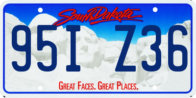 SD license plate 95IZ36