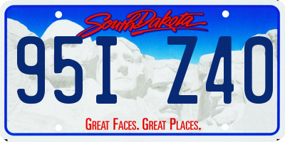 SD license plate 95IZ40