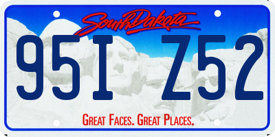 SD license plate 95IZ52