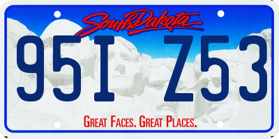 SD license plate 95IZ53