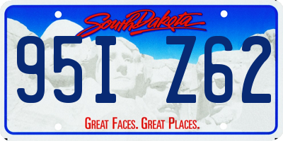 SD license plate 95IZ62