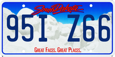 SD license plate 95IZ66