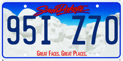 SD license plate 95IZ70