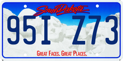 SD license plate 95IZ73
