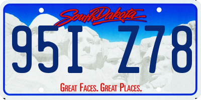 SD license plate 95IZ78