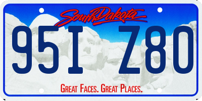 SD license plate 95IZ80