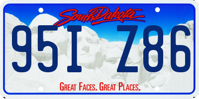 SD license plate 95IZ86