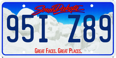 SD license plate 95IZ89