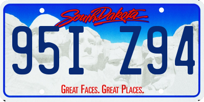SD license plate 95IZ94