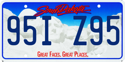 SD license plate 95IZ95