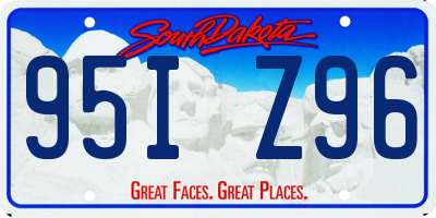 SD license plate 95IZ96
