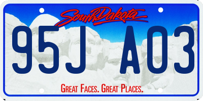 SD license plate 95JA03
