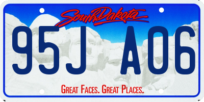 SD license plate 95JA06