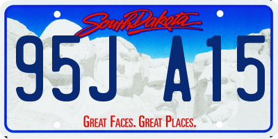 SD license plate 95JA15