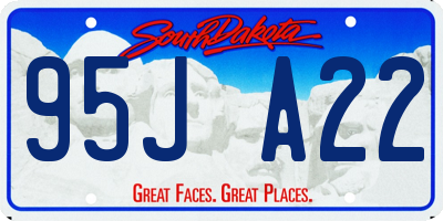 SD license plate 95JA22