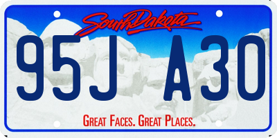 SD license plate 95JA30