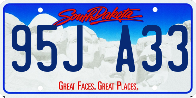 SD license plate 95JA33