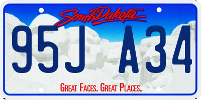 SD license plate 95JA34