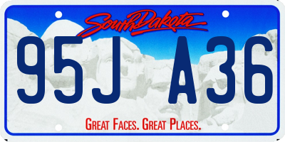 SD license plate 95JA36