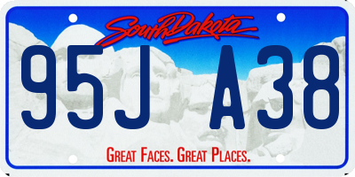 SD license plate 95JA38