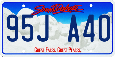 SD license plate 95JA40