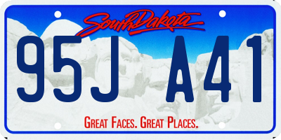SD license plate 95JA41