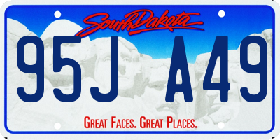 SD license plate 95JA49